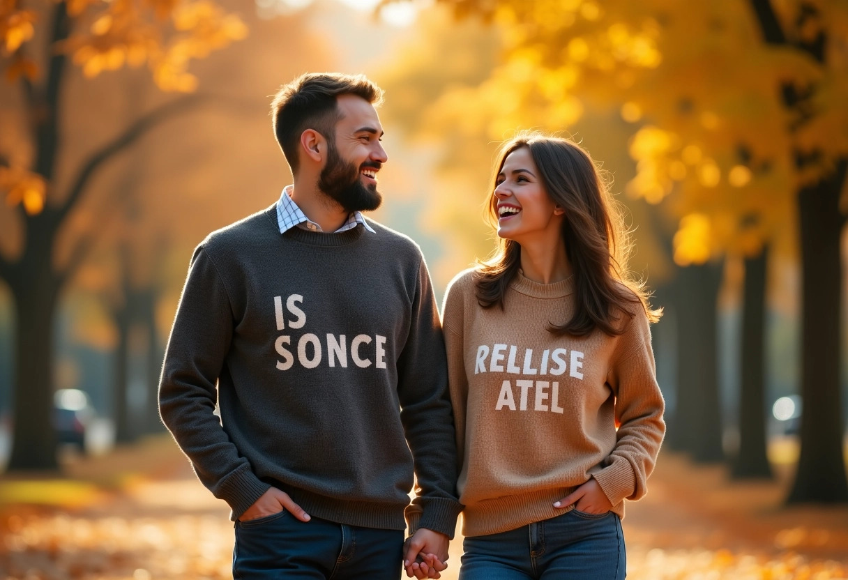 pull personnalisé couple