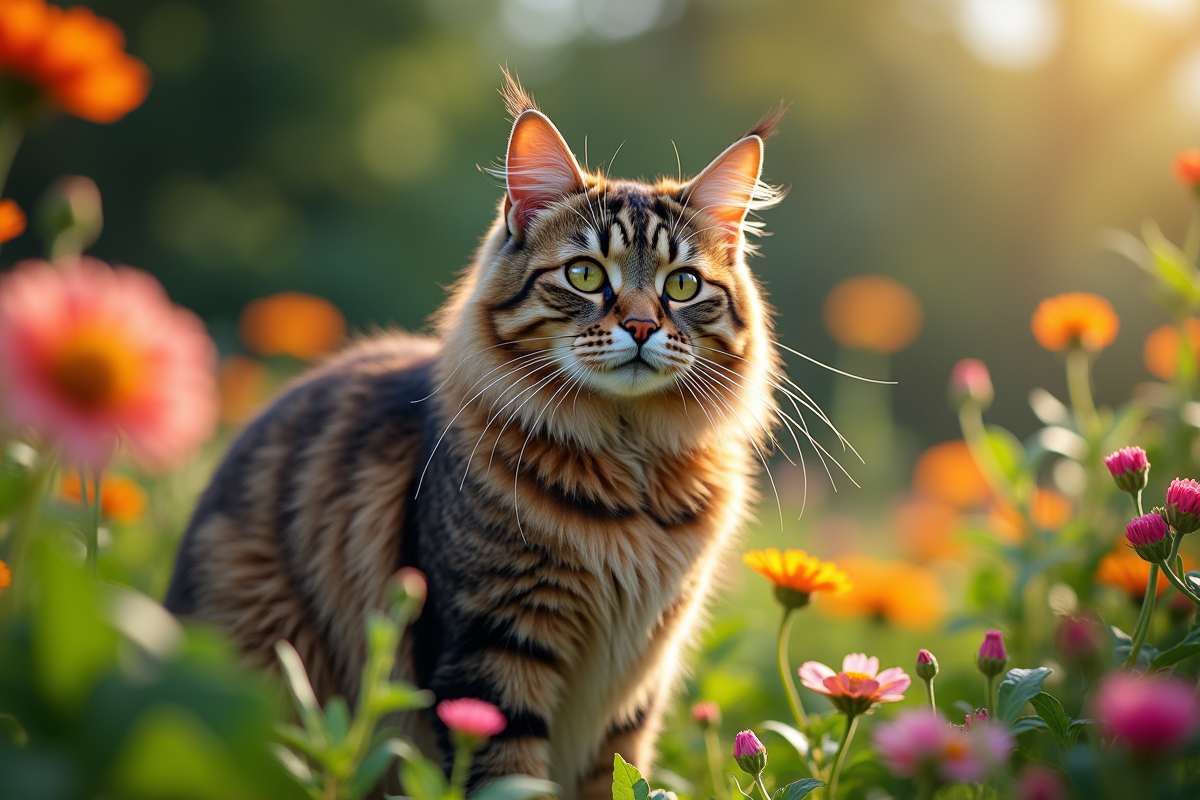 chat à poil long